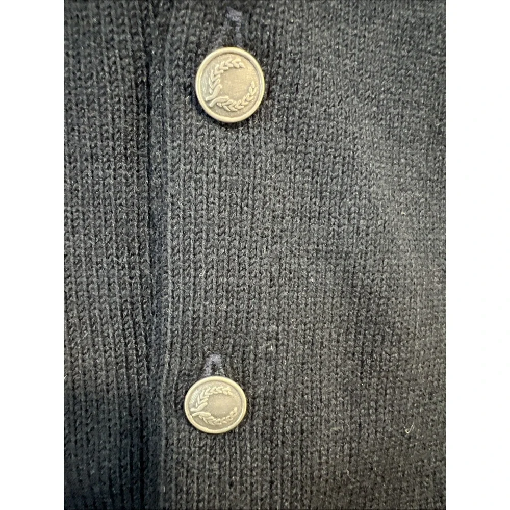 Vintage VF Imagewear Black V-Neck Cardigan Sweater - Made in USA - Men's Size L